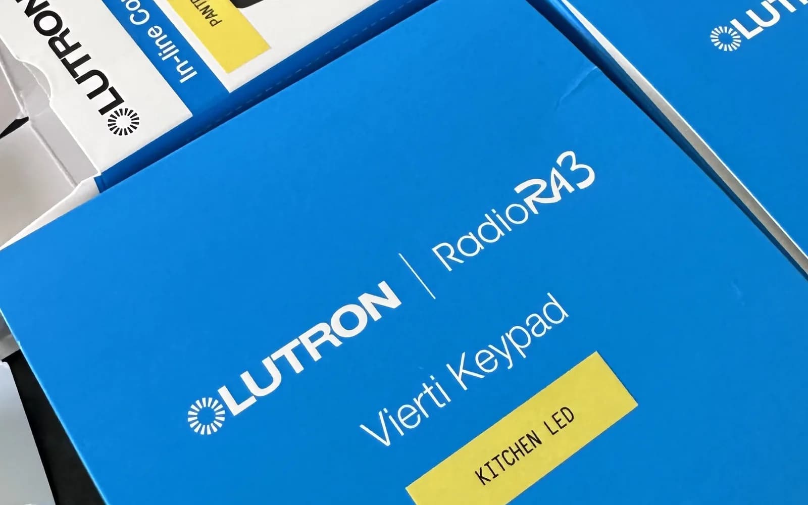 Lutron RadioRA 3 Vierti keypad labelled for the kitchen, Green Community villa, Dubai